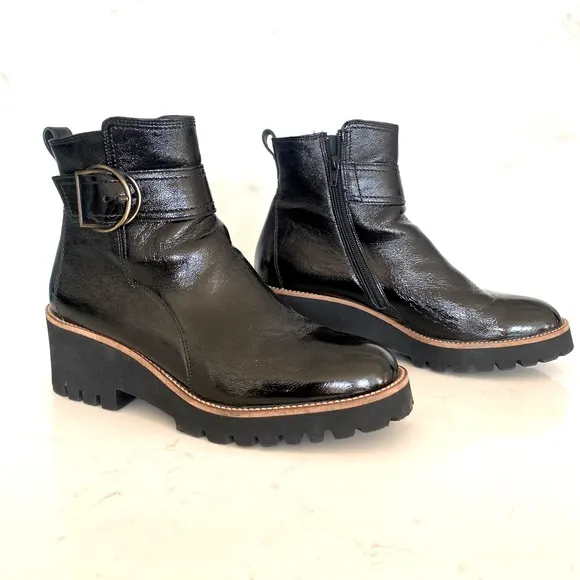Paul Green Dynamic Crinkle Buckle Boots Sz 7