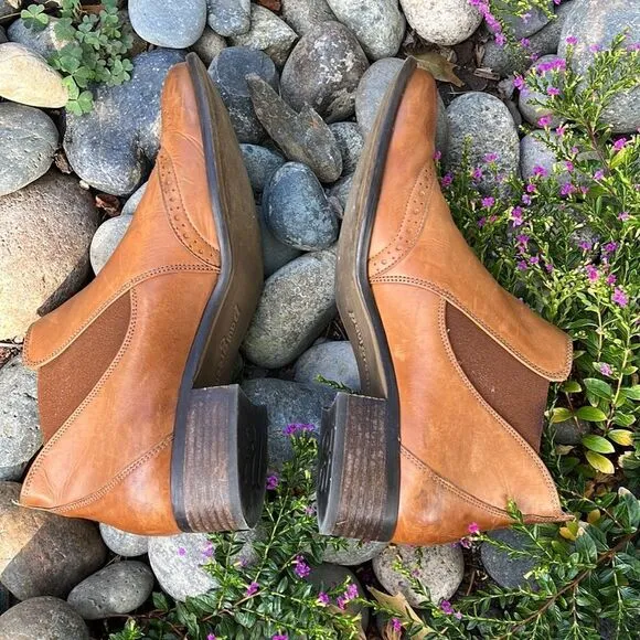 PAUL GREEN JAY WINGTIP CUOIO LEATHER CHELSEA BOOTS, SIZE UK 7/US 9.5