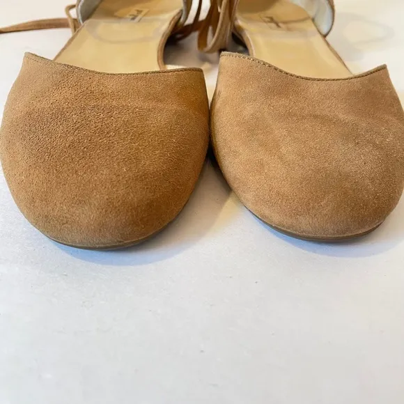 Paul Green Lydia Suede Ankle Wrap Flats UK 6.5/US 9 tan beige Austria