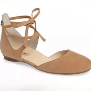 Paul Green Lydia Suede Ankle Wrap Flats UK 6.5/US 9 tan beige Austria
