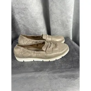 Paul Green Sally Penny Loafer Cashmere Suede Metallic Flat Sz AU 5, US 7 $480