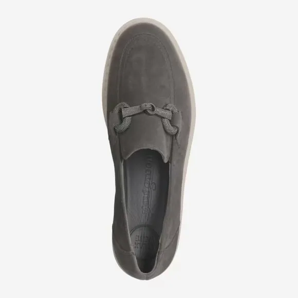 Paul Green SUPER SOFT Star Platform Bit Loafers US 10 Asphalt Grey Suede NEW