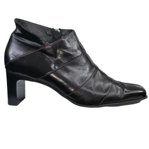 Paul Green Women's Brown Leather Side Zip Ankle Boot Size 8 US 10.5