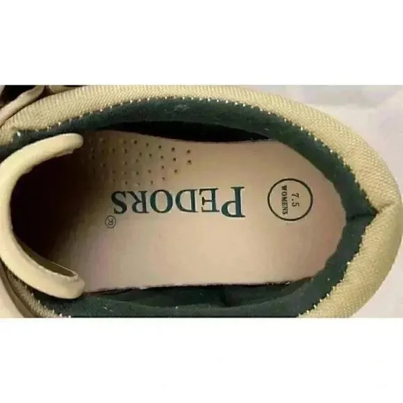 Pedors Beige Lightweight Stretch Orthotic Loafers Size 7.5