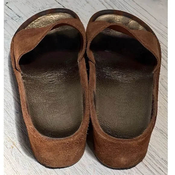 Pedro Garcia Women's Brown Suede Slide Sandals Platform Slip-On Size 37