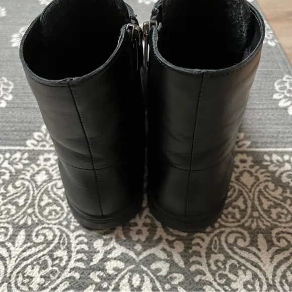 Peerko Go Leather Lace Up Barefoot Boots, Black, Size 38