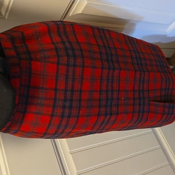 Pendleton Vintage Wool Skirt Plaid Knee Length Zip Side See Measurements 8