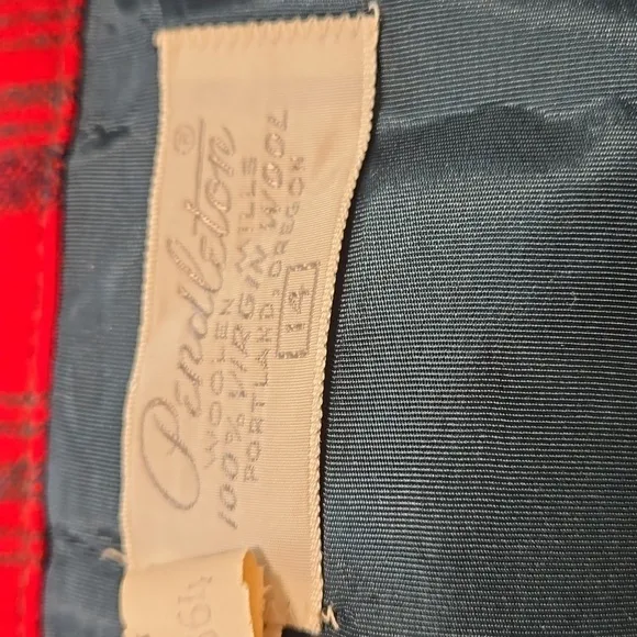 Pendleton Vintage Wool Skirt Plaid Knee Length Zip Side See Measurements 8