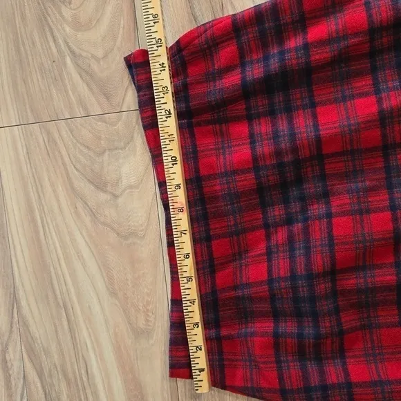 Pendleton Vintage Wool Skirt Plaid Knee Length Zip Side See Measurements 8