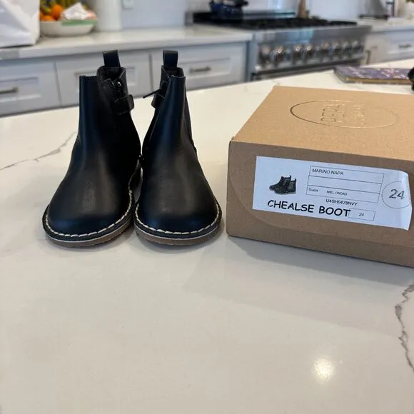 Pepa London NWT Boys Chelsea Boot Navy - 24