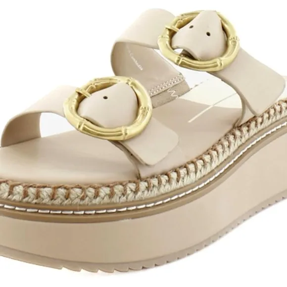 Perfect Tan and Gold Platform Sandals Chunky Sole Dolce Vita Rysha
