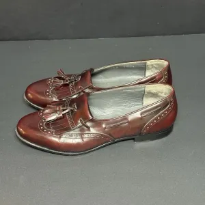 Peter Huber Men's Real Leather Loafer Shoes Luxury Italy Oxblood  - Size 7.5