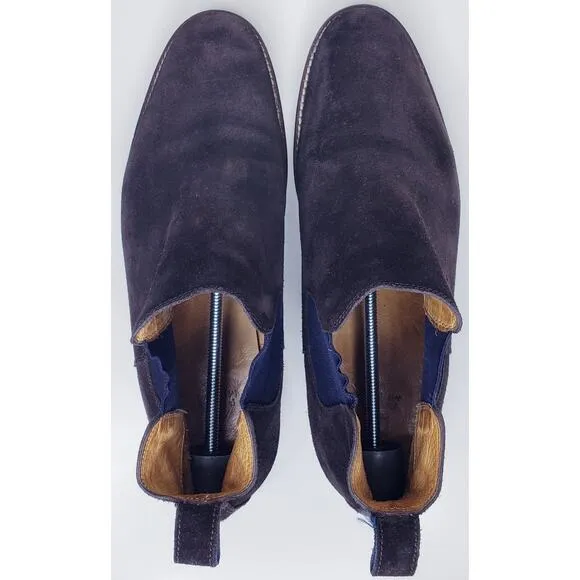 Peter Millar Suede Chelsea Boots Chocolate Brown  Men's Size 10M - MF15F05