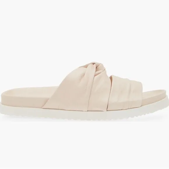 Phillip Lim Light Pink Twisted Leather Knot Front Pool Slides Size 9 (EU39) NWOT