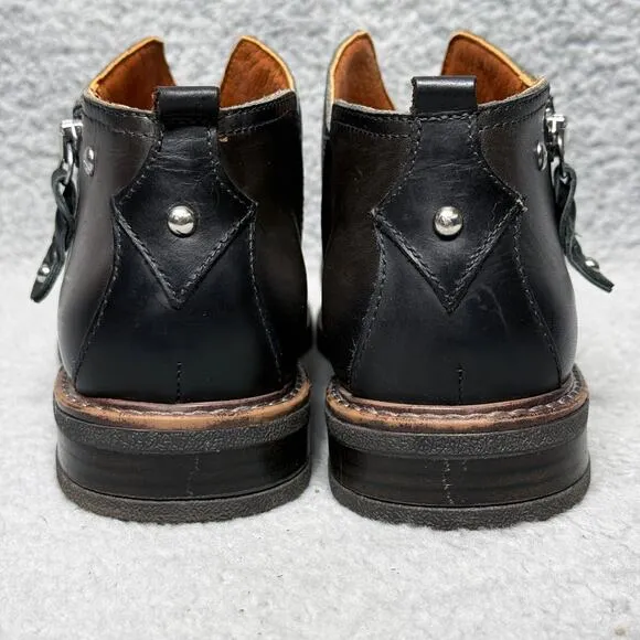 Pikolinos Aldaya Womens Size 38 US 7.5-8 Ankle Boots Lead Brown Leather Side Zip