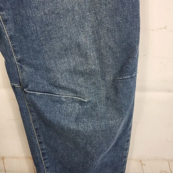 Pilcro The Leni Mid-Rise Hemp Blend Tapered Barrel Jeans Emmett Wash 29 Tall