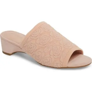 Pink Taryn Rose Textured Floral Slides (NWT)