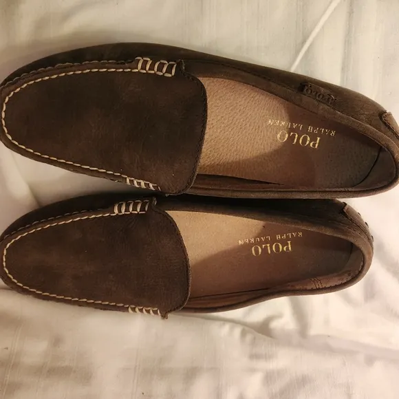 Polo by Ralph Lauren Brown Woodley Driving Loafers Slip-On Elegance Size 9D