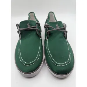 Polo Ralph Lauren Boat Shoes Canvas Loafers Green Casual Slip On 15D