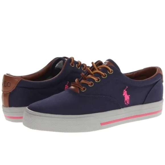 Polo Ralph Lauren Faxon low canvas boat shoes loafers sneakers slip ons size 9.5