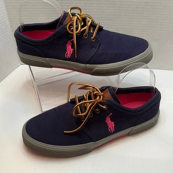 Polo Ralph Lauren Faxon low canvas boat shoes loafers sneakers slip ons size 9.5