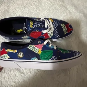 Polo Ralph Lauren Faxon X canvas print multicolor loafers size 10.5