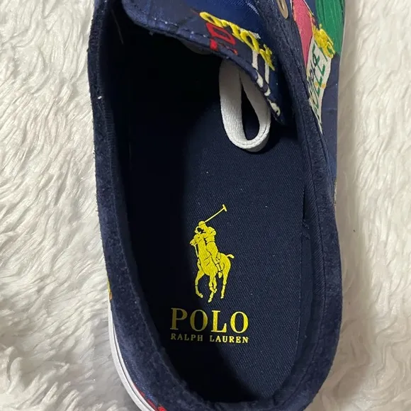 Polo Ralph Lauren Faxon X canvas print multicolor loafers size 10.5