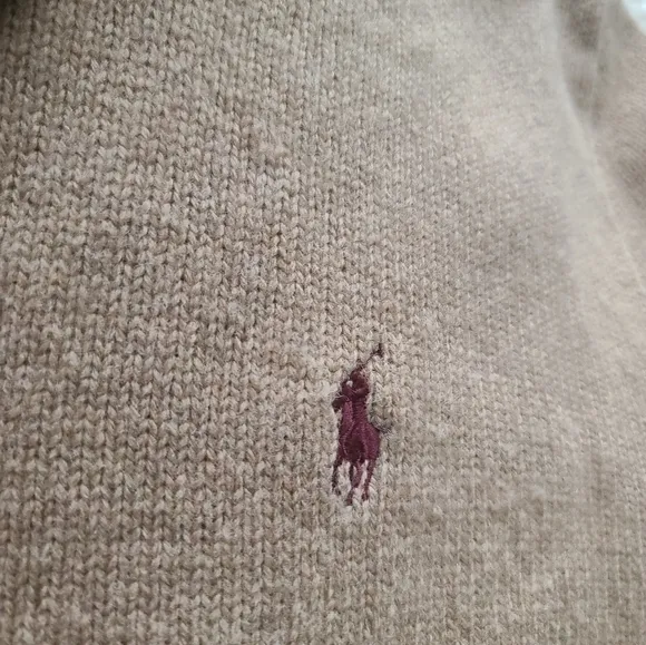 Polo Ralph Lauren Men's 100% Lambswool 1/4 Zip Pullover Size: XL