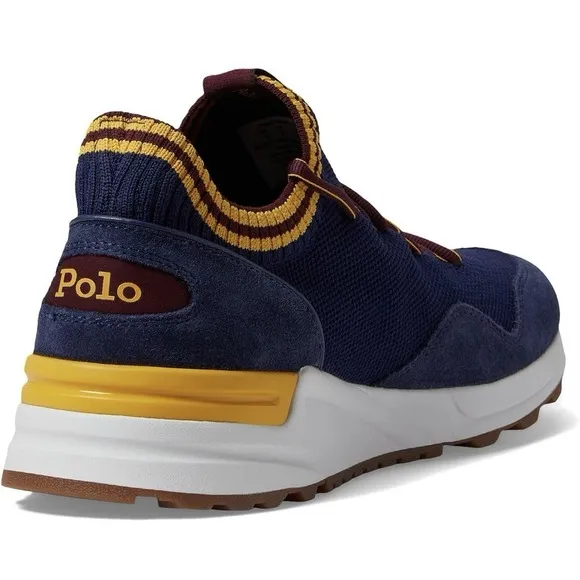 Polo Ralph Lauren Men's 8 Trackster 200 II Knit Sneakers Preppy Shoes Navy New