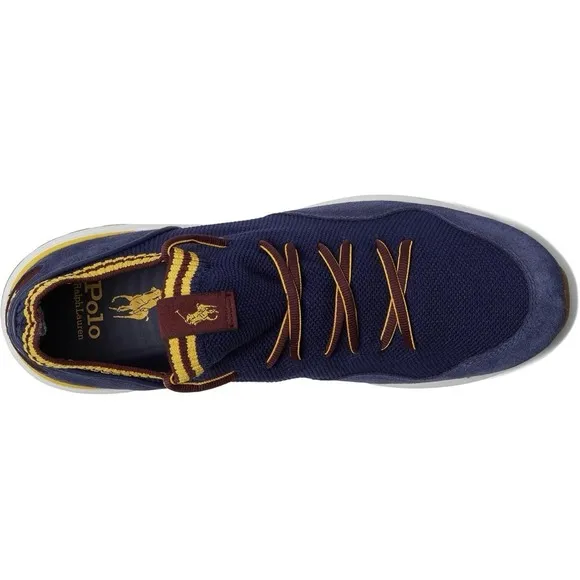 Polo Ralph Lauren Men's 8 Trackster 200 II Knit Sneakers Preppy Shoes Navy New