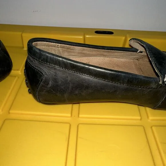 Polo Ralph Lauren Men’s Driving Loafers Shoes 11D Woodley Black Leather Slip On