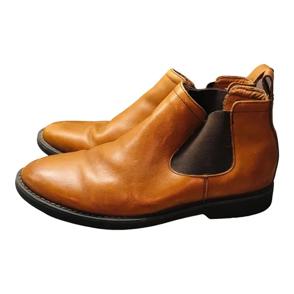 Polo Ralph Lauren Mens Waterbury Chelsea Boots Brown Pull On Ankle 8.5 D