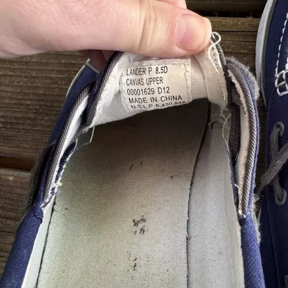 Polo Ralph Lauren Navy Canvas Loafers In A Men’s Size 8.5D