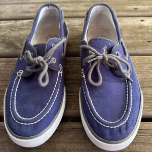 Polo Ralph Lauren Navy Canvas Loafers In A Men’s Size 8.5D