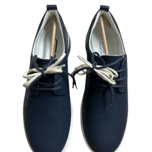 Ponto the Pacific Lightweight Navy Sneakers with Cream Laces, Men Size 9