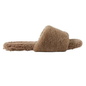 PORTE &amp; PAIRE Shearling slides Light brown IT 40