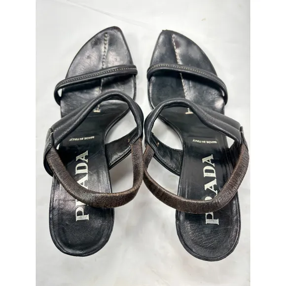 Prada Leather Slingback Sandals size 5.5