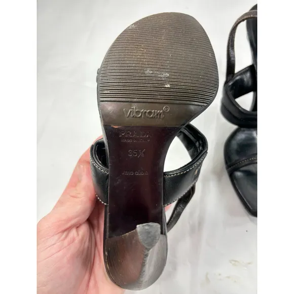 Prada Leather Slingback Sandals size 5.5