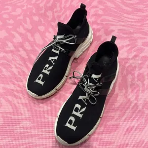 Prada Logo-knitted sneakers with a sock-like fit