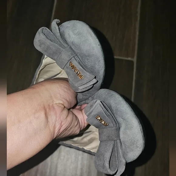 PRADA SUEDE LEATHER BALLERINA FLATS SZ 36.5 Sz US 6