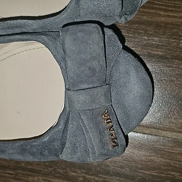 PRADA SUEDE LEATHER BALLERINA FLATS SZ 36.5 Sz US 6