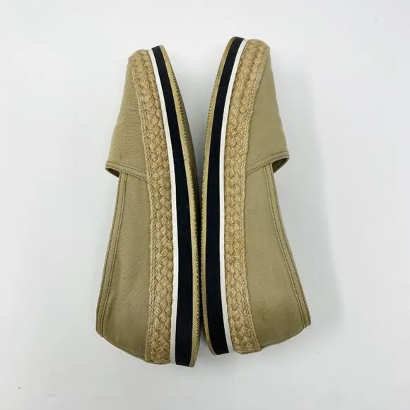 Prada Tan Canvas Espadrille Loafers Women's Size EU 37.5/US Size 7.5 VGUC1