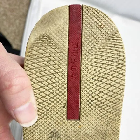 Prada Tan Canvas Espadrille Loafers Women's Size EU 37.5/US Size 7.5 VGUC1