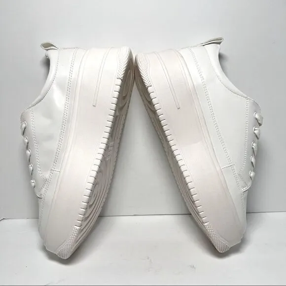 Princess Polly Dylan White Eco Vegan Leather Platform Sneakers 9