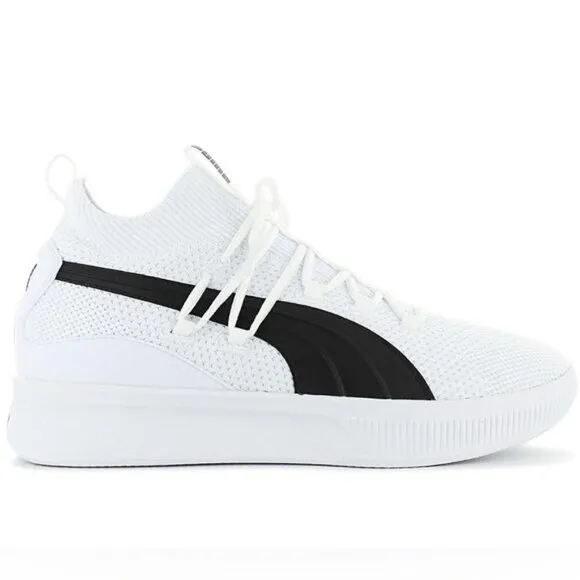 Puma Clyde Court GW Jr Running Shoes Knit sneakers White Black Size 6.5