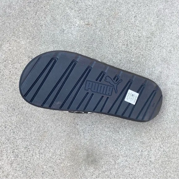 PUMA COOL CAT BOLD 2 BX FLIP FLOP SLIDE BLACK WHITE PUMAS SLIDES