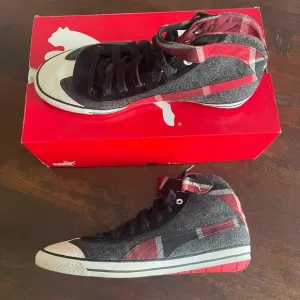 Puma Rare Canvas High Top Plaid Sneaker Eco Ortholite Shoes Size 13