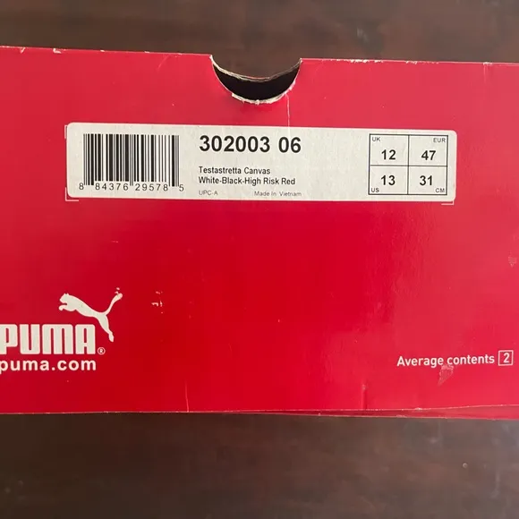 Puma Rare Canvas High Top Plaid Sneaker Eco Ortholite Shoes Size 13