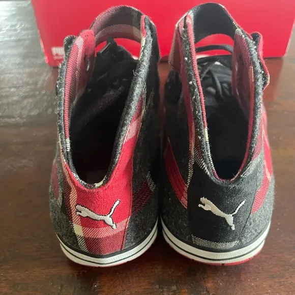 Puma Rare Canvas High Top Plaid Sneaker Eco Ortholite Shoes Size 13