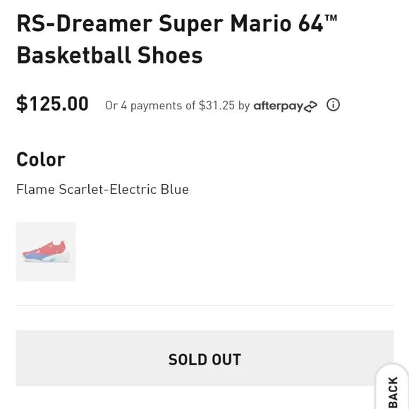 Puma RS-Dreamer Super Mario 64 JR Sneakers - Kids 7 / Women's 8.5